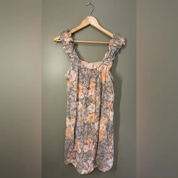 Floral Ruffle Strap Dress Small - Picture 1 of 5